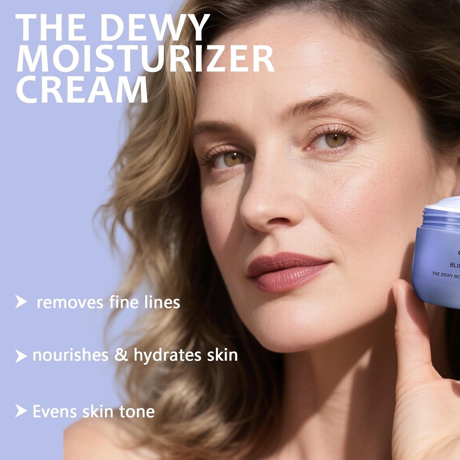 The Dewy Skin Cream Face Moisturizer Skin Care Face Cream Boost Water Gel Lightweight Oil-Free -Improve Skins Hydration 1.7 Fl Oz
