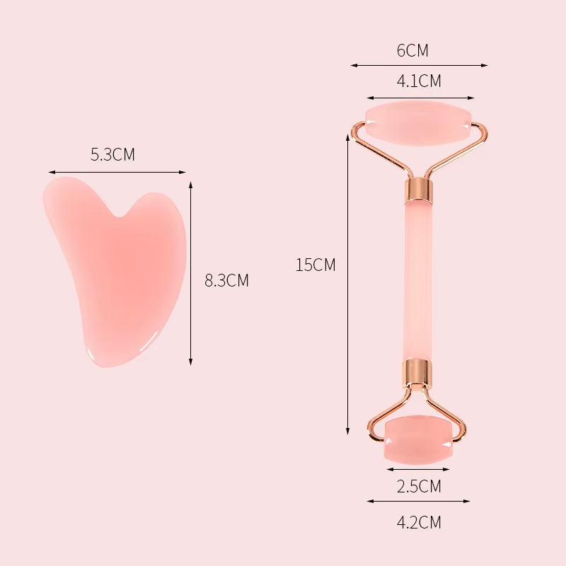 Face and Neck Massage Resin Roller Scratch Double End Massage Rod, Massage and Relax Double Head Massage Roller Set