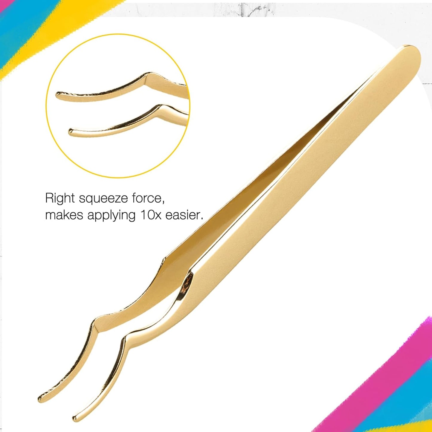 SWINGING Lash Clusters Tweezer Eyelash Applicator Tool DIY Lash Tweezers for Easy Application and Removal (Lashtweezer)
