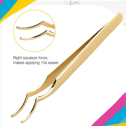 SWINGING Lash Clusters Tweezer Eyelash Applicator Tool DIY Lash Tweezers for Easy Application and Removal (Lashtweezer)