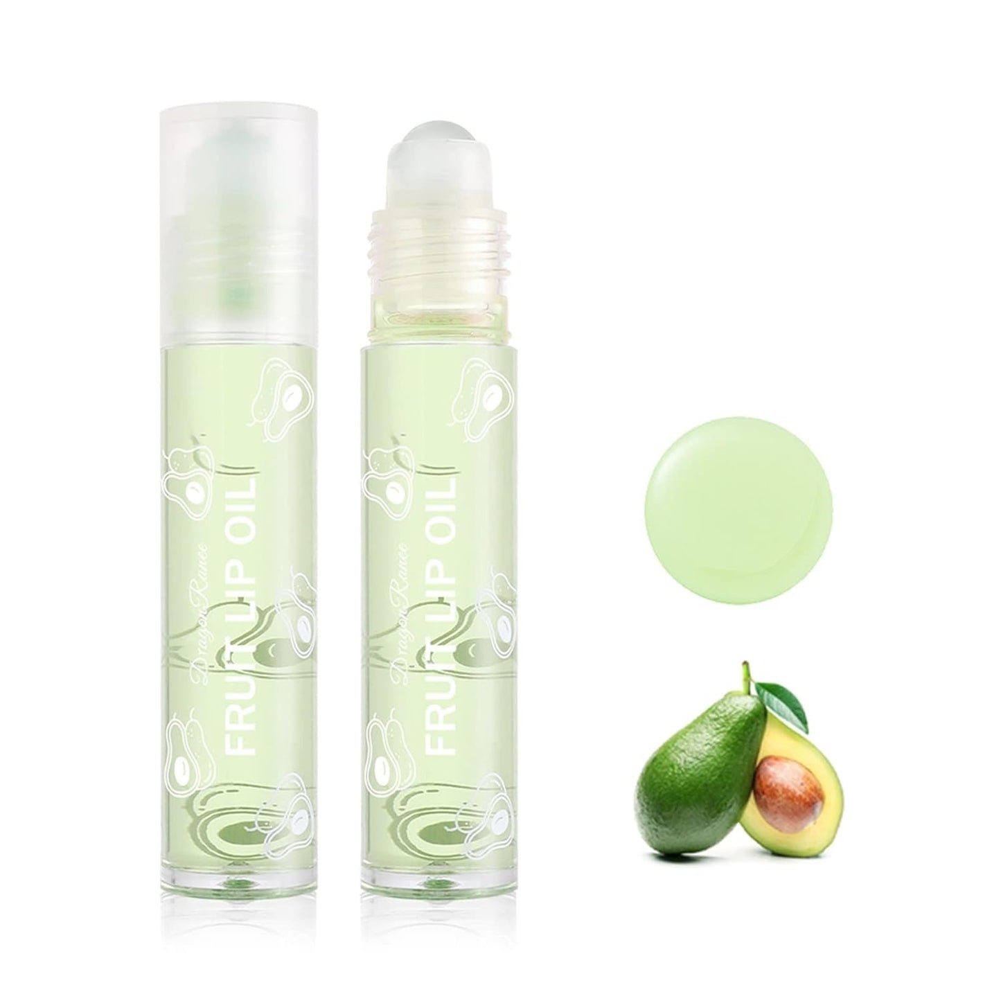 Lip Plumper Gloss Hydrating Lip Oil with Roller Transparent Shiny Natural Moisturizing Lip Care Oil Colorless Long Lasting Nourishing Non Sticky Clear Smooth Lip Balm Makeup Gift (C, One Size)