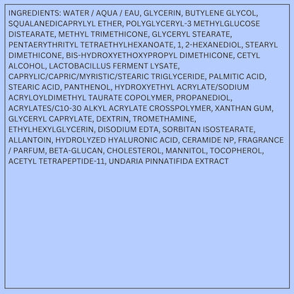 Water Bank Blue Hyaluronic Intensive Moisturizer: Hydrating Face Cream for Extra Dry Skin with Squalane & Peptide for Skin Barrier Support, Dermatologist-Tested